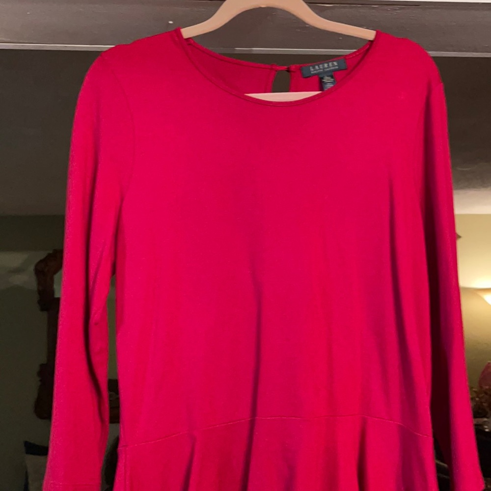 Red long sleeve top